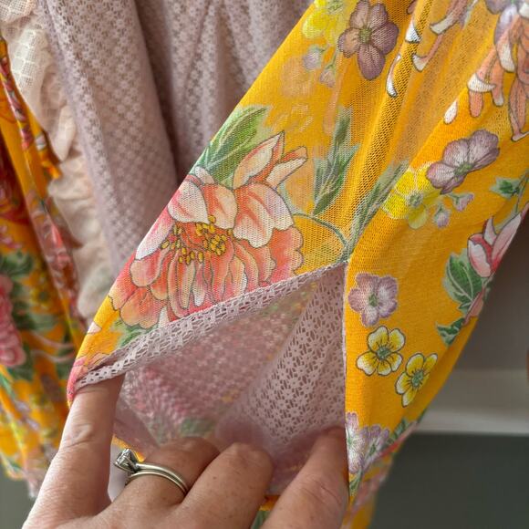 HAH Make it a Double Kyoto Kimono Marigold Robe Size S - Picture 5 of 8